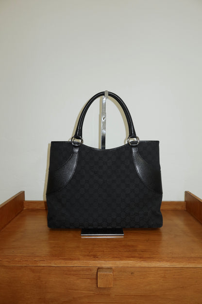 GUCCI GG MONOGRAM BLACK TOTE BAG