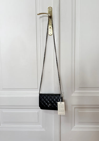 CHANEL WOC BLACK LAMBSKIN