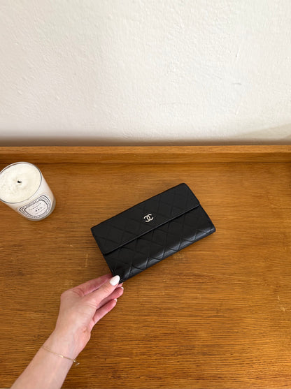 SERIES 14 CHANEL MATELASSE LONG WALLET BLACK