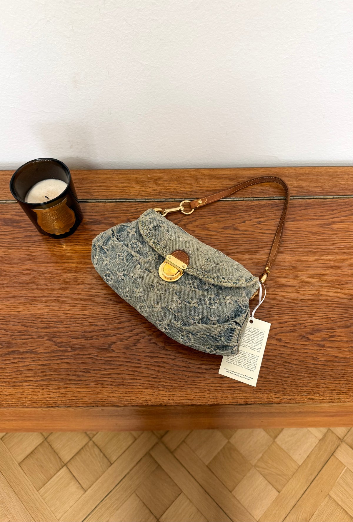LV Monogram Denim Mini Pleaty