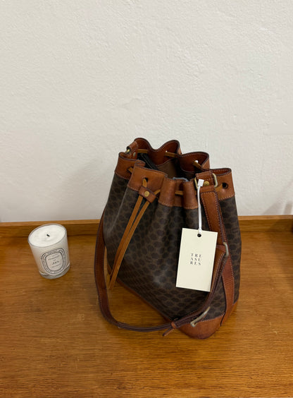 CELINE MACADAM BUCKET BAG & POUCH