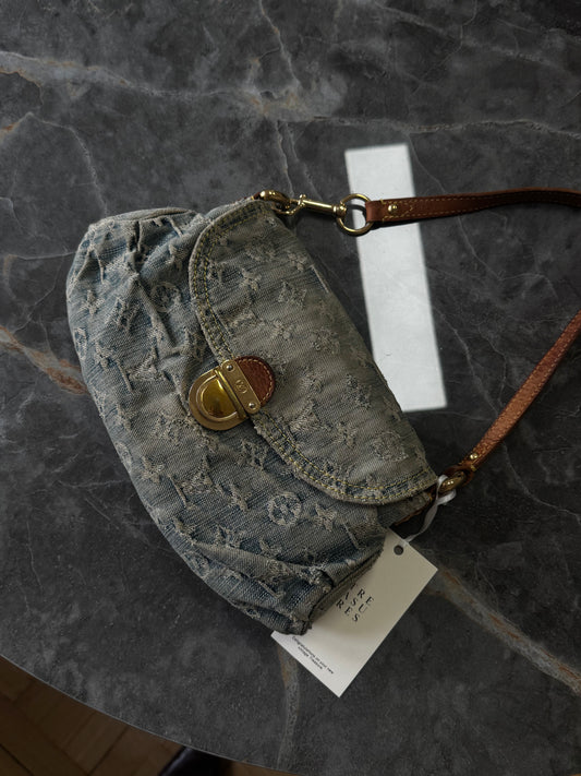 LV Monogram Denim Mini Pleaty