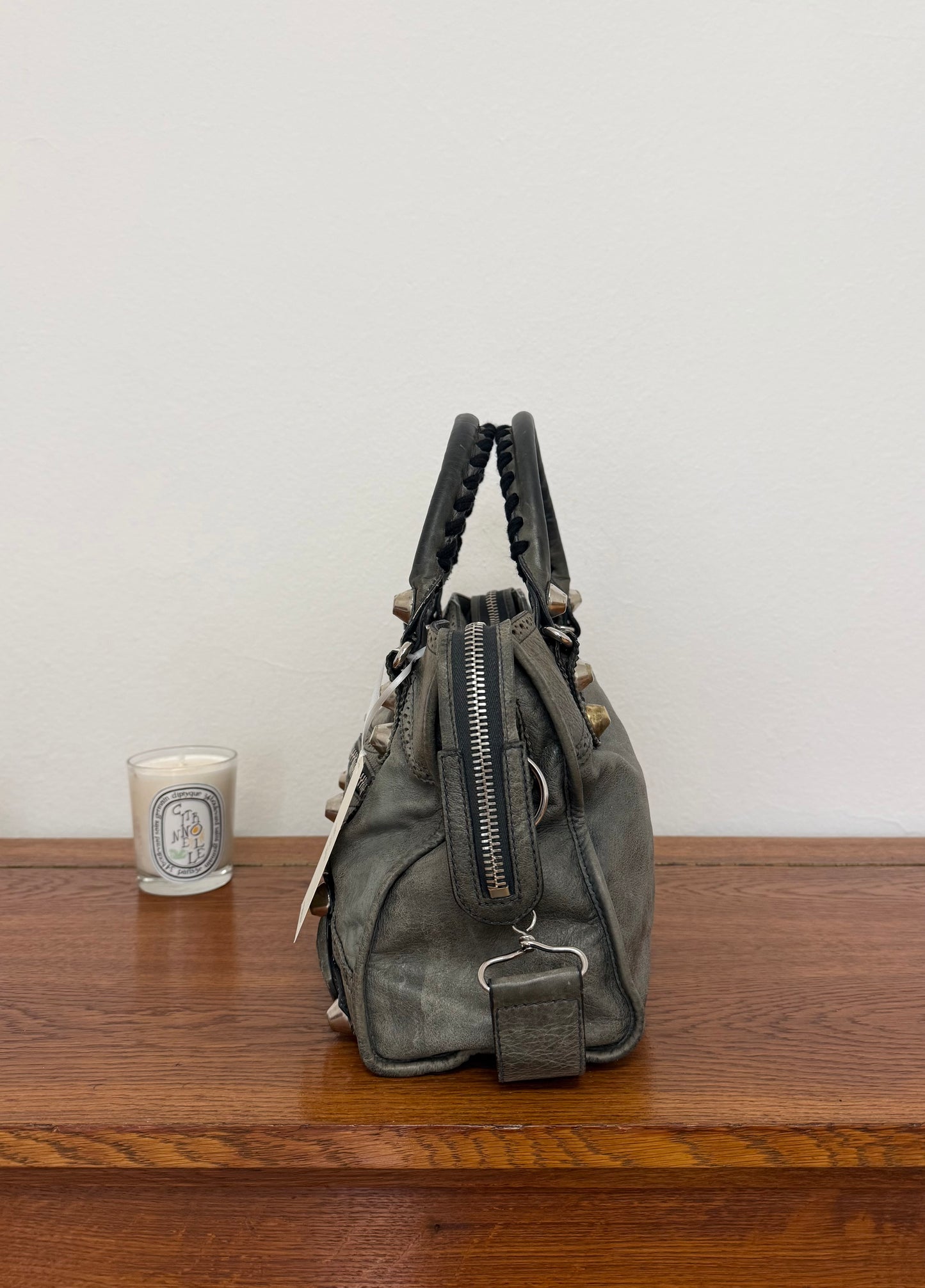 BALENCIAGA CITY BAG GREY-GREEN