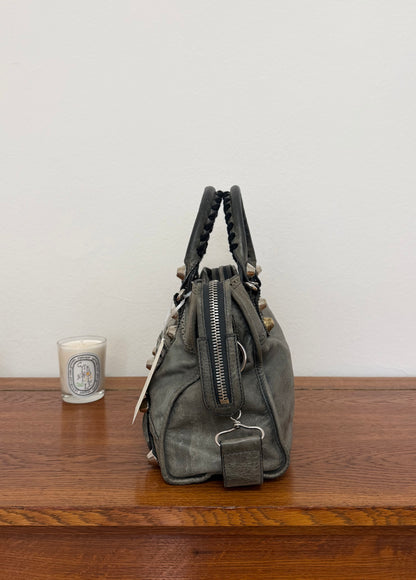 BALENCIAGA CITY BAG GREY-GREEN