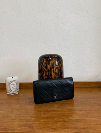 SERIES 11 CHANEL CLASSIC LONG WALLET LAMBSKIN BLACK