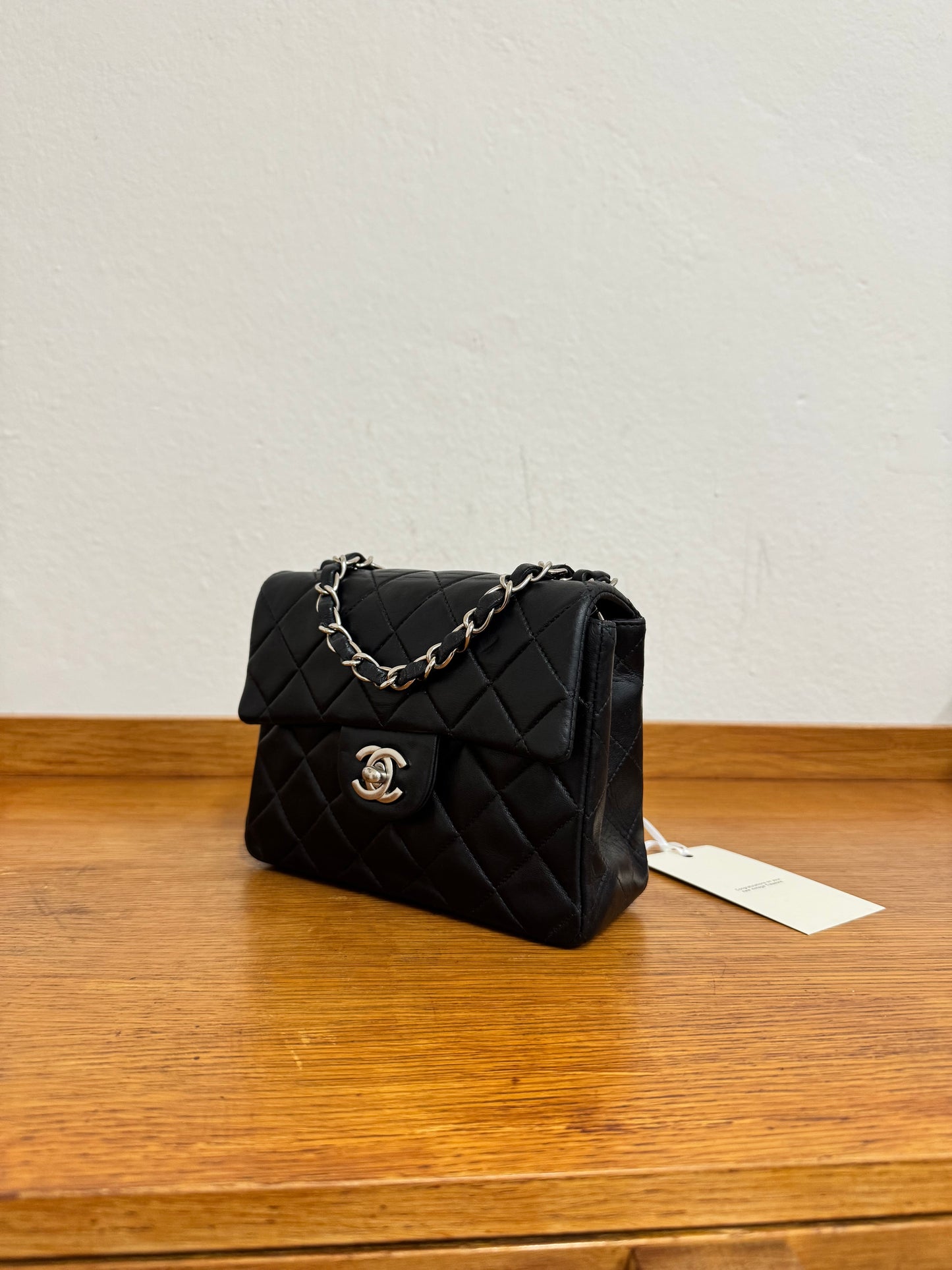 CHANEL SILVER HW RECTANGULAR FLAP BAG