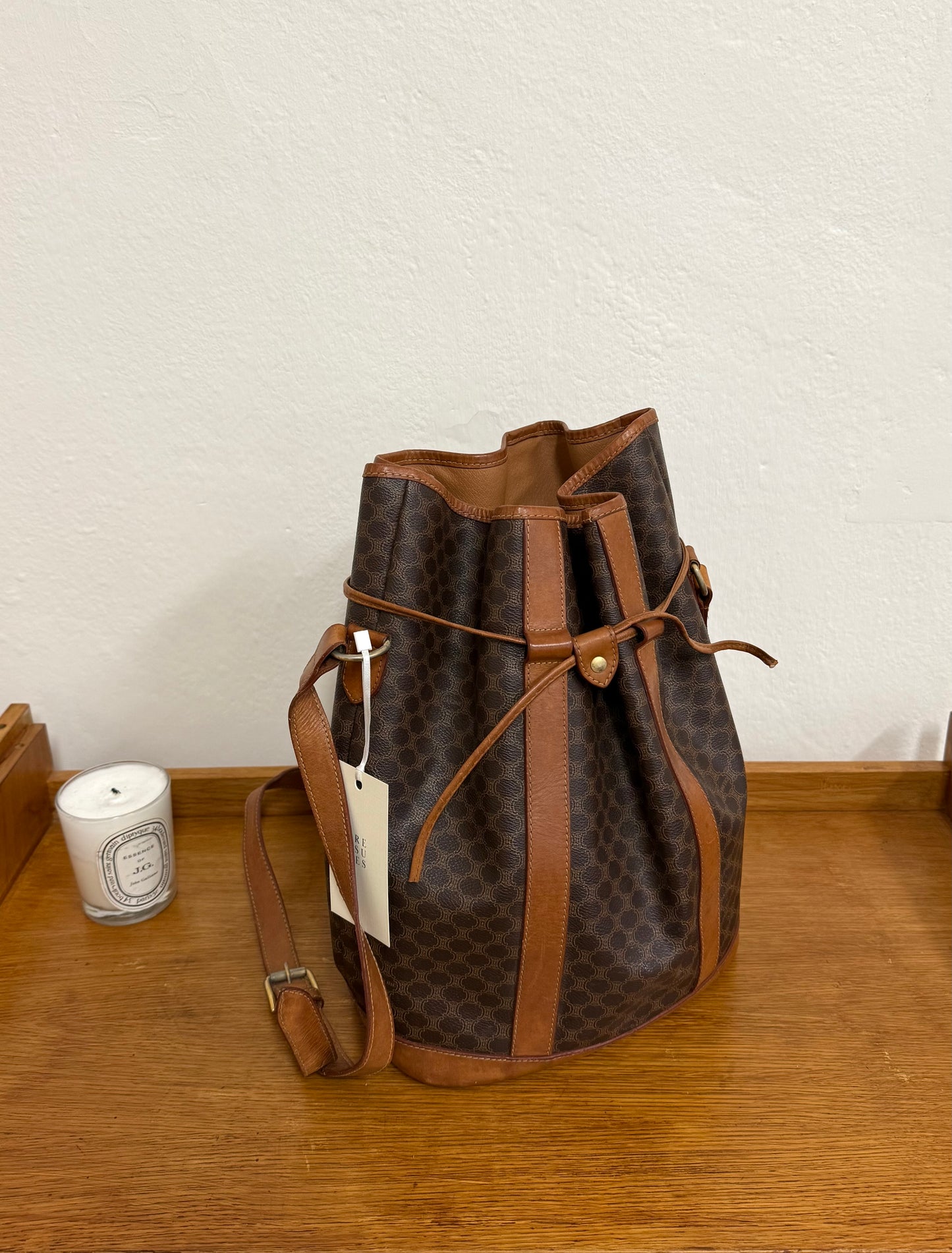 CELINE MACADAM BUCKET BAG