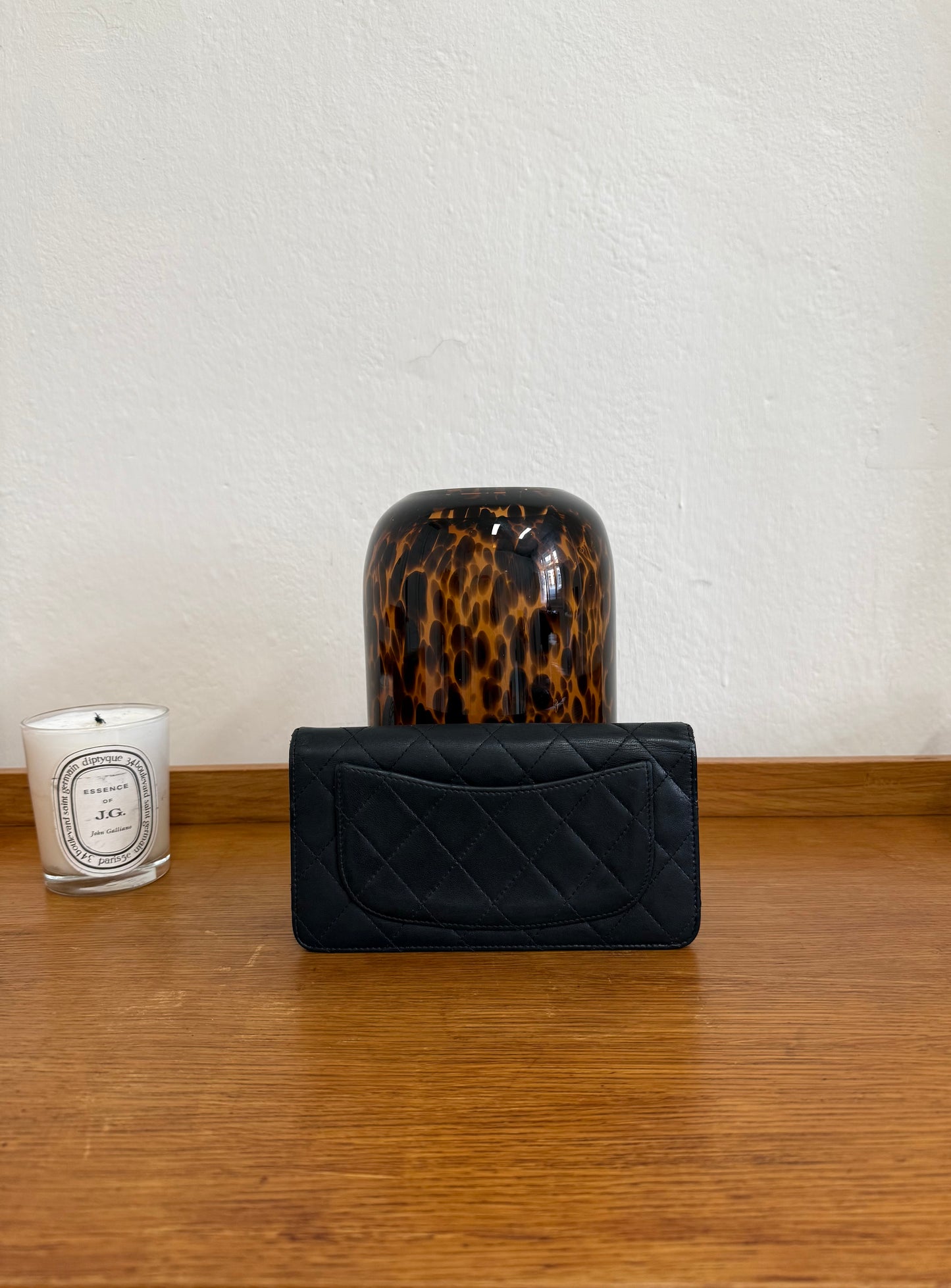 SERIES 10 CHANEL CLASSIC LONG WALLET LAMBSKIN BLACK