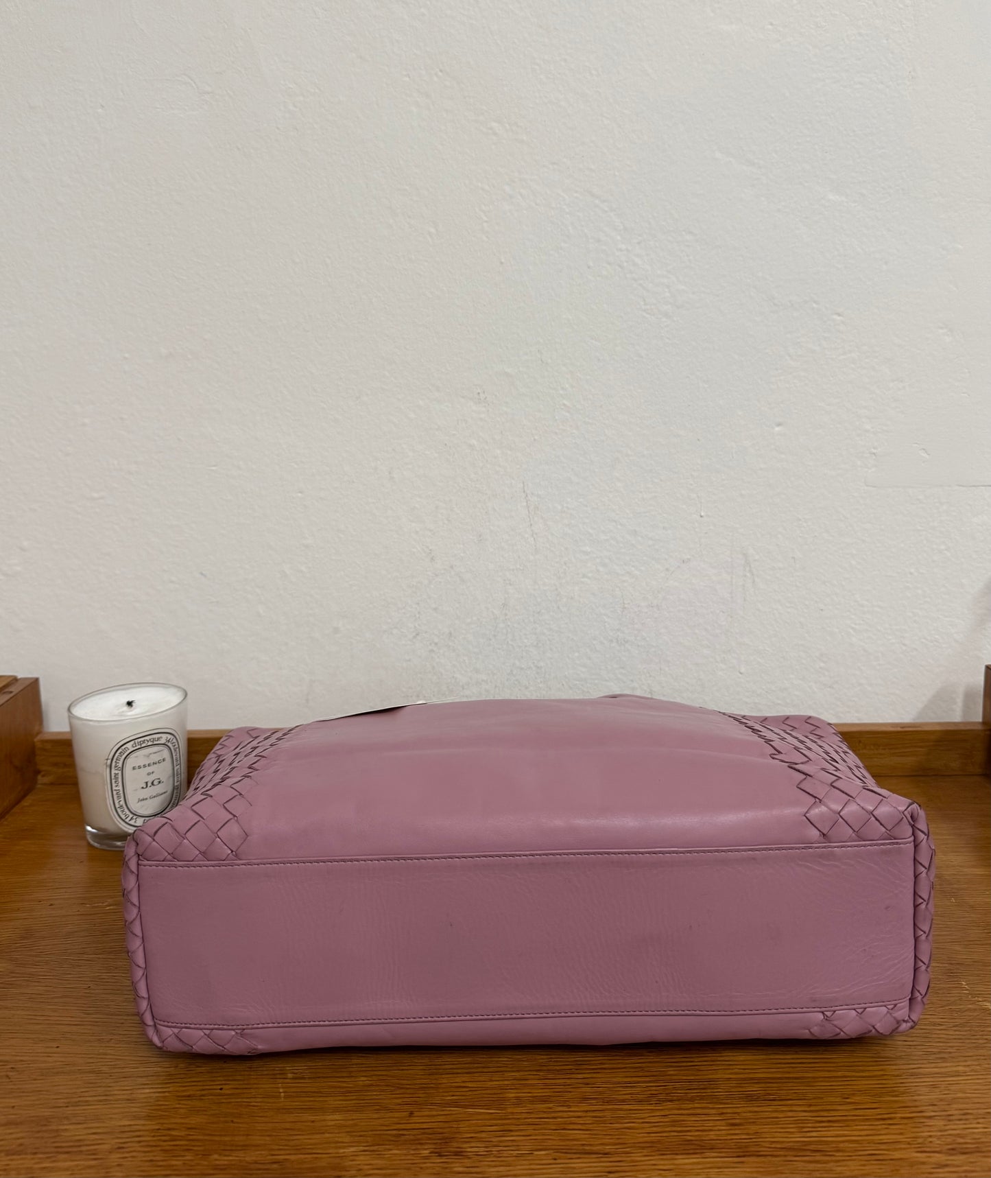 BOTTEGA VENETA INTRECCIATO TOTE SHOPPER BAG PINK