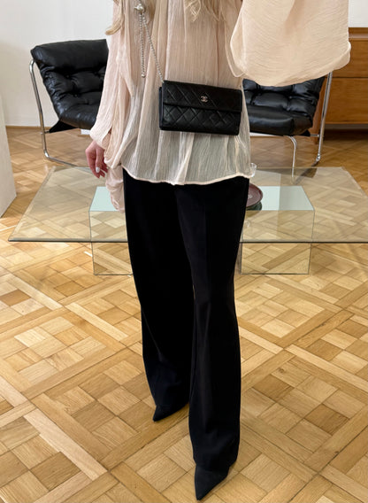 SERIES 14 CHANEL MATELASSE LONG WALLET BLACK