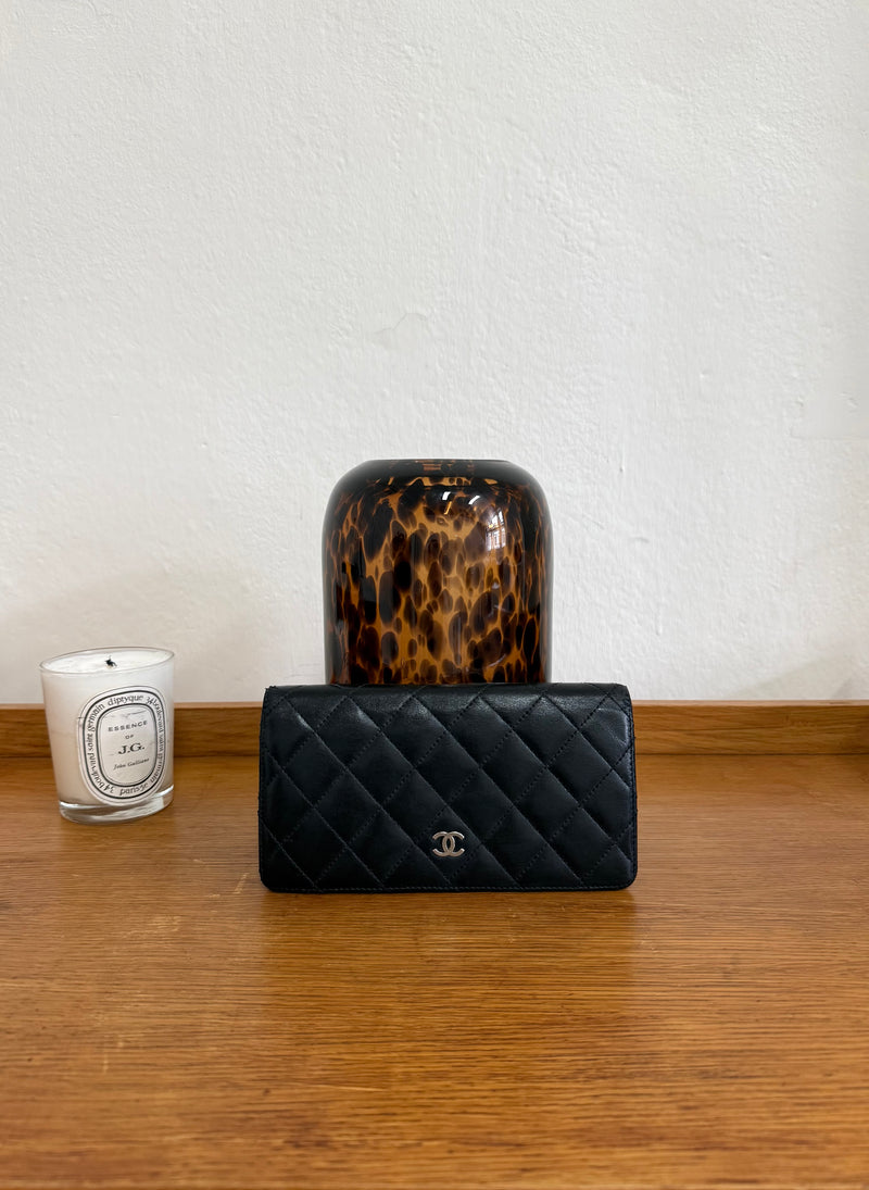SERIES 14 CHANEL CLASSIC LONG WALLET LAMBSKIN BLACK