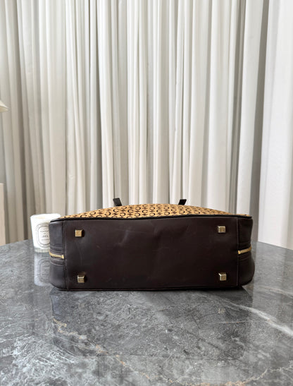 CELINE PONY HAIR CALECHE CC SHOULDER BAG