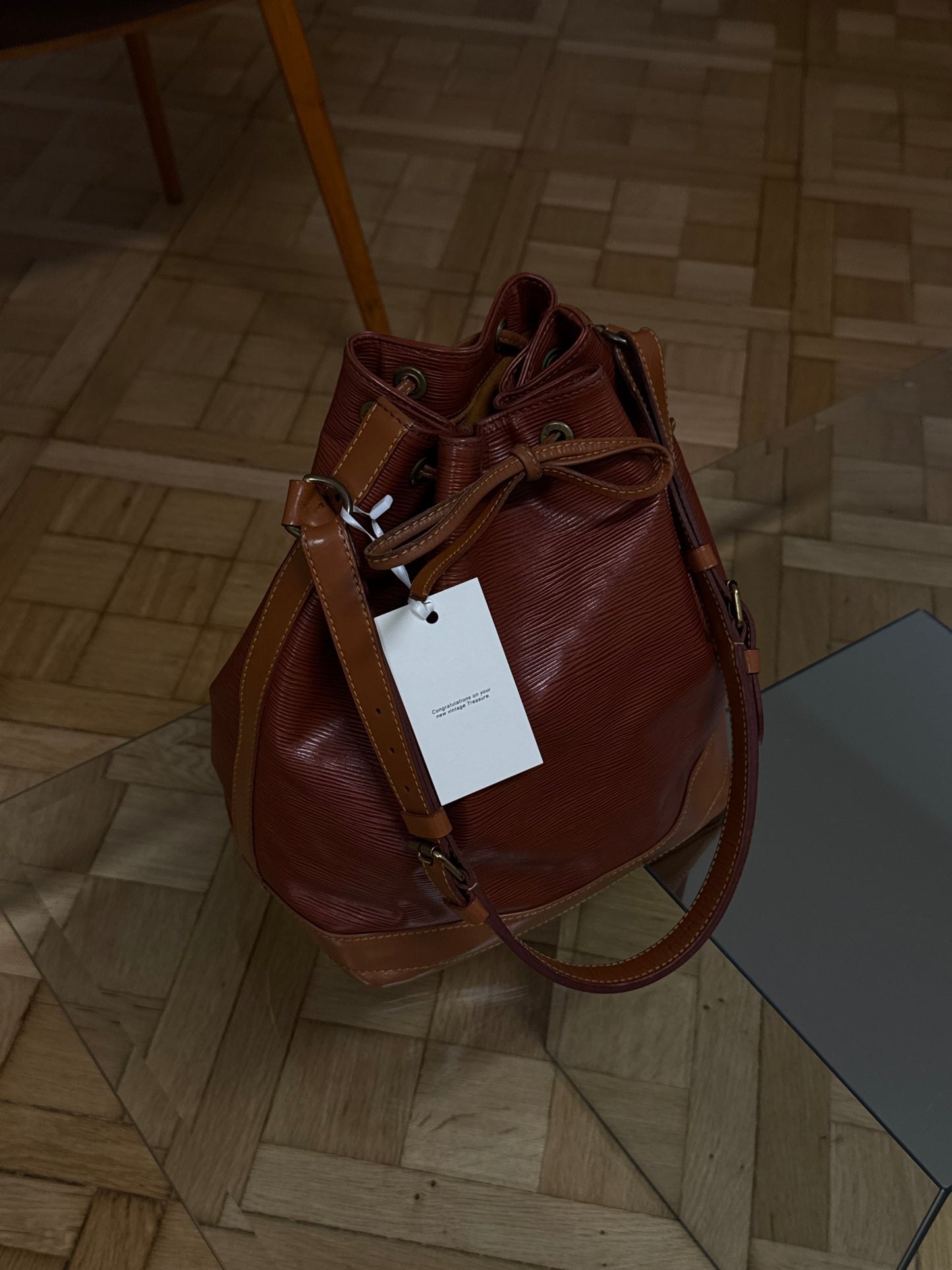 LOUIS VUITTON EPI NOÉ BROWN BUCKET BAG