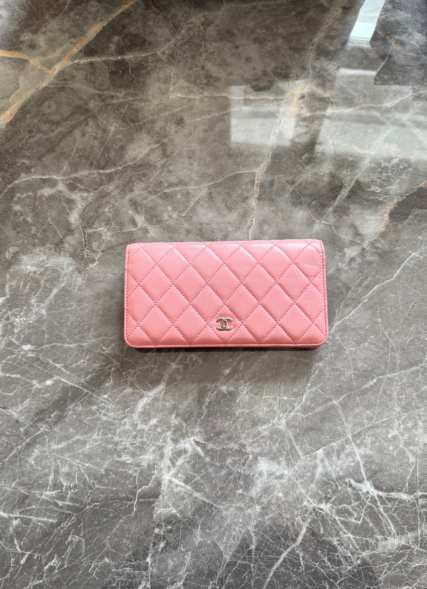 SERIES 14 CHANEL CLASSIC LONG WALLET PINK LAMBSKIN
