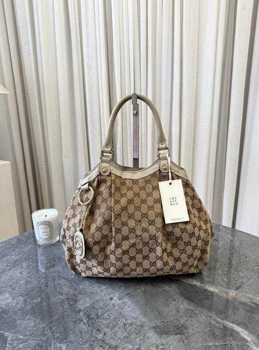GUCCI SUKEY GG CANVAS TOTE BAG