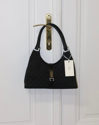 GUCCI JACKIE GG MONOGRAM BLACK BAG