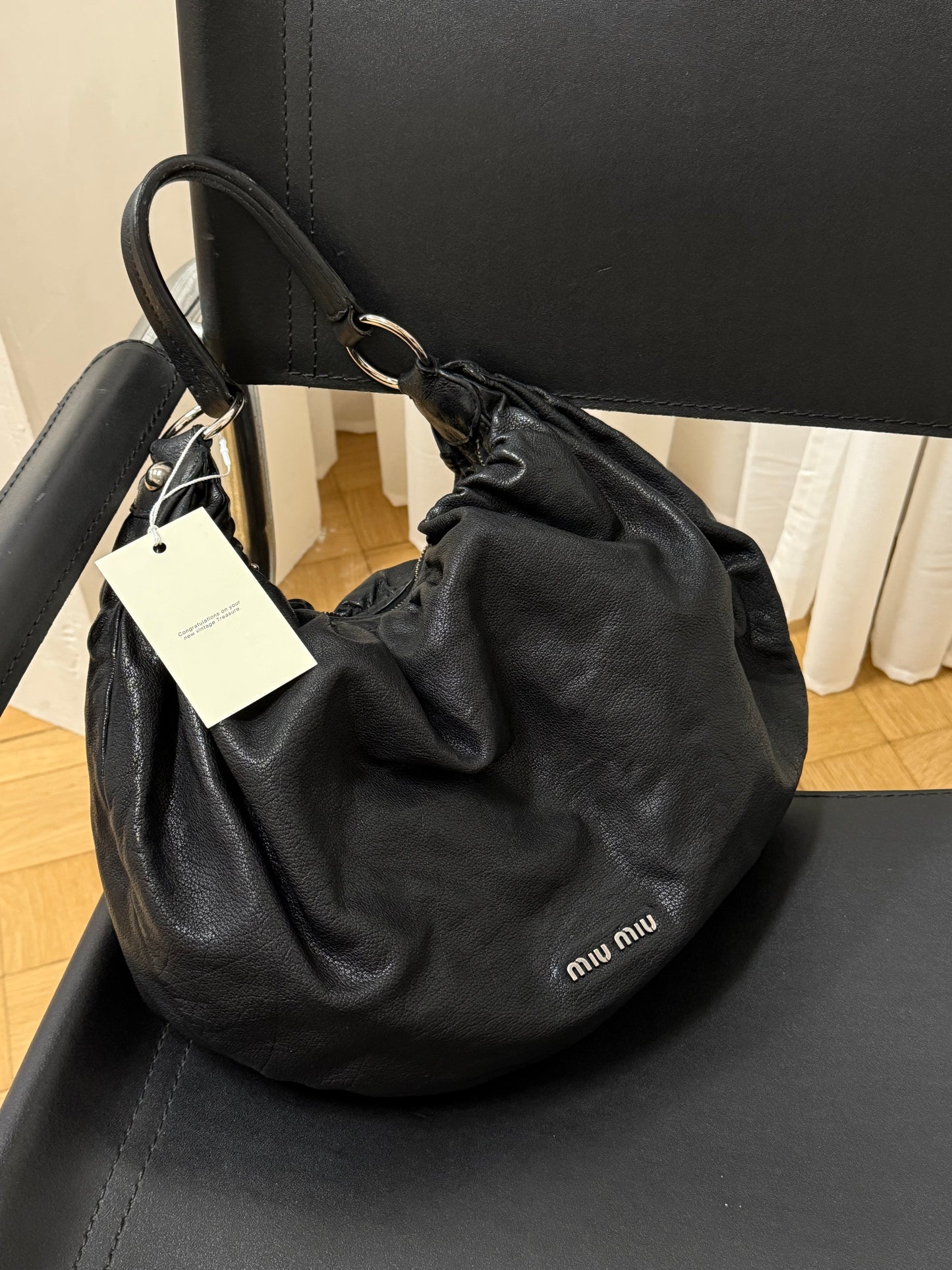 MIU MIU HOBO BAG BLACK