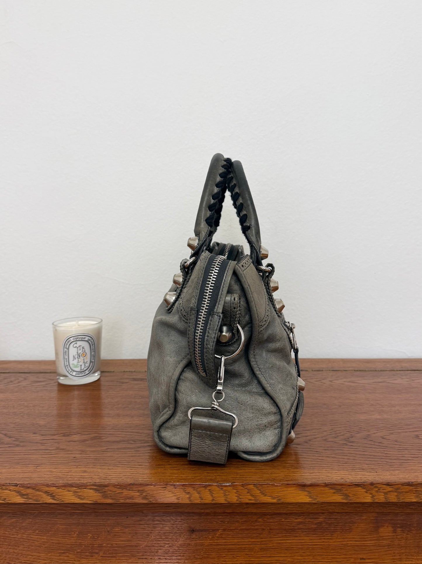 BALENCIAGA CITY BAG GREY-GREEN