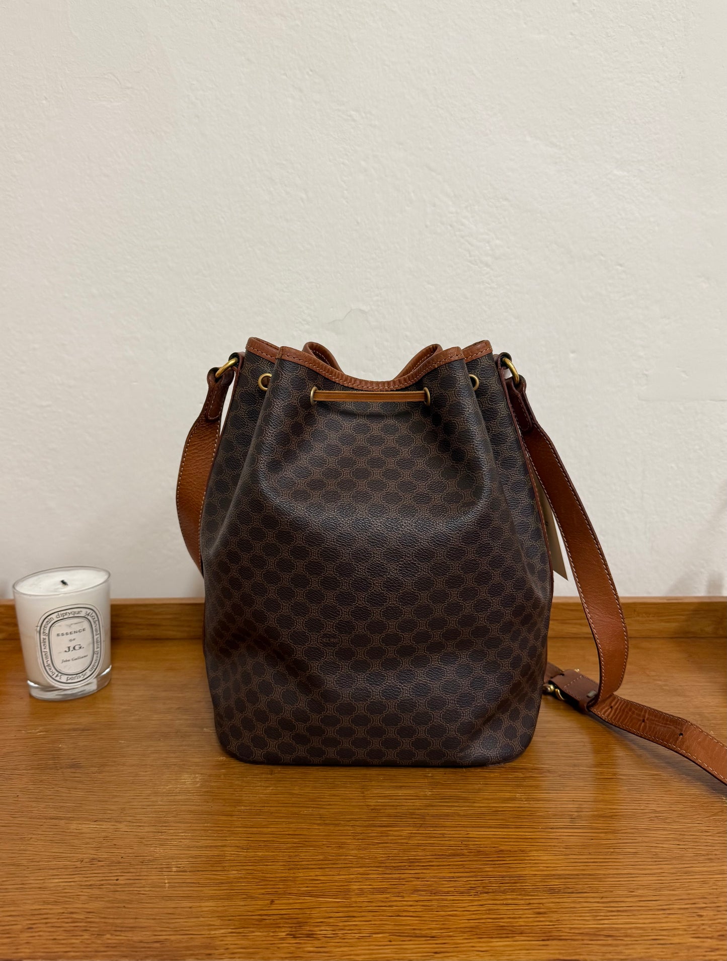 CELINE MACADAM BUCKET BAG