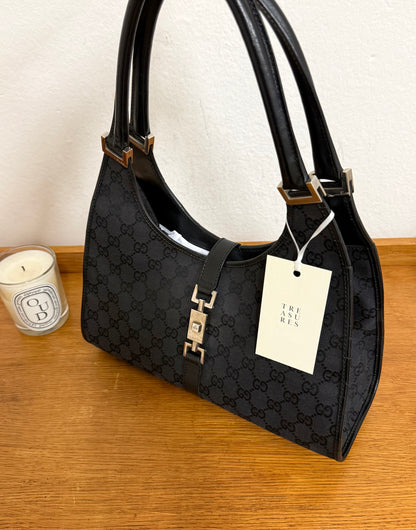 GUCCI JACKIE GG MONOGRAM BLACK BAG