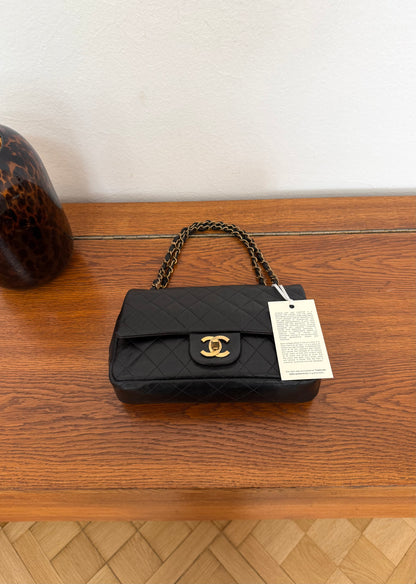 Chanel Plaza Double Flap in black lambskin with gold hardware and double chain, photo 11