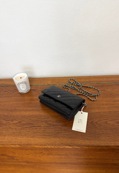 CHANEL WOC BLACK LAMBSKIN