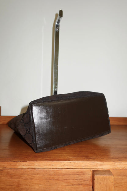 GUCCI GG HOBO BROWN SUEDE SHOULDER BAG