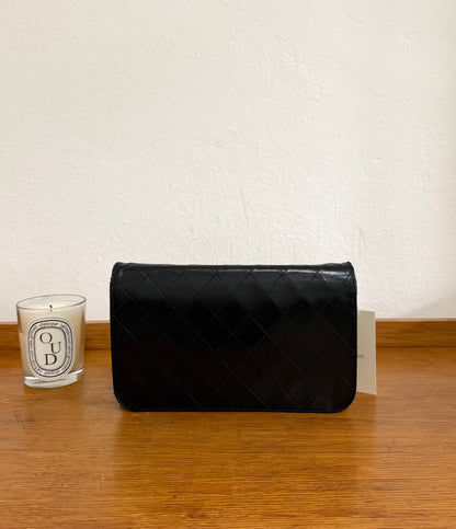 CHANEL FULL FLAP BLACK LAMBSKIN