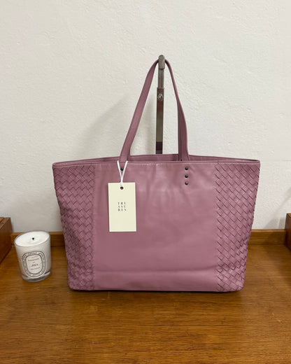 BOTTEGA VENETA INTRECCIATO TOTE SHOPPER BAG PINK