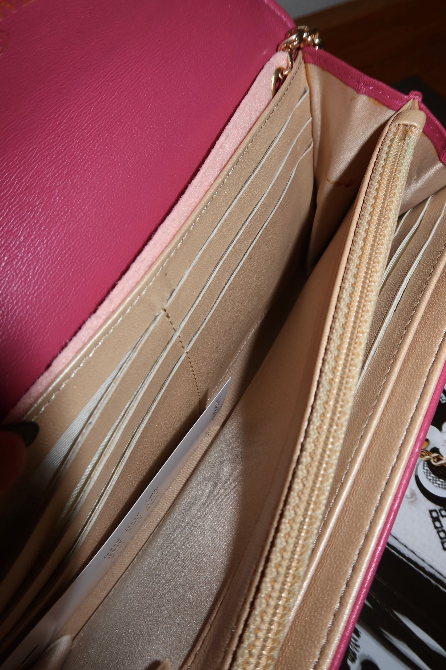 CHANEL WALLET PINK CAMELLIA GOLD