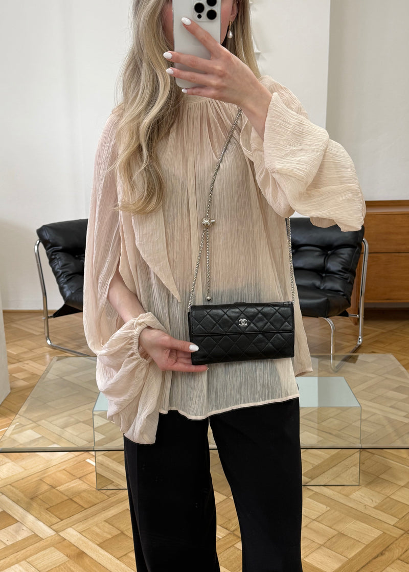 SERIES 14 CHANEL MATELASSE LONG WALLET BLACK