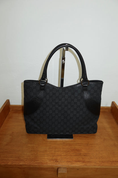 GUCCI GG MONOGRAM BLACK TOTE BAG