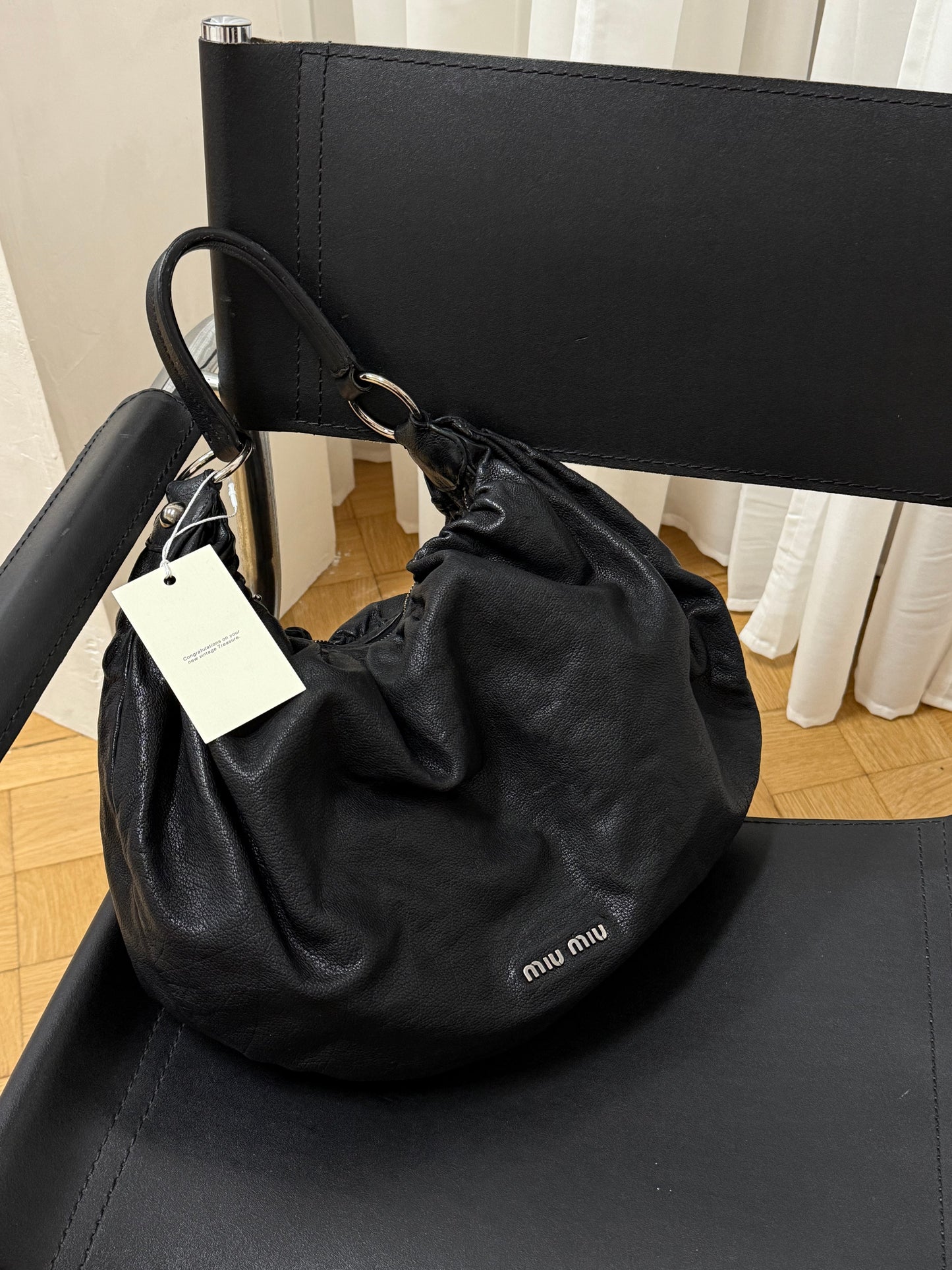 MIU MIU HOBO BAG BLACK