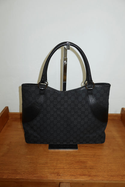 GUCCI GG MONOGRAM BLACK TOTE BAG