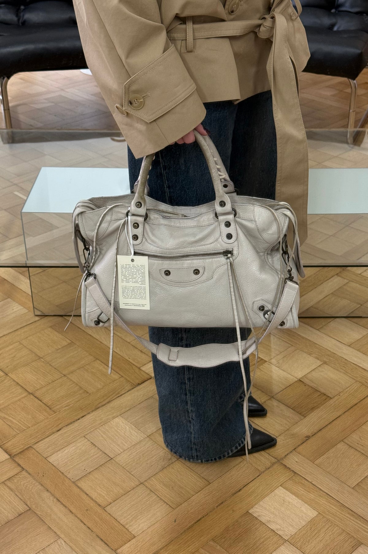 Balenciaga City Bag Cream Brass HW