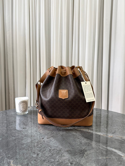 CELINE MACADAM BUCKET BAG & POUCH