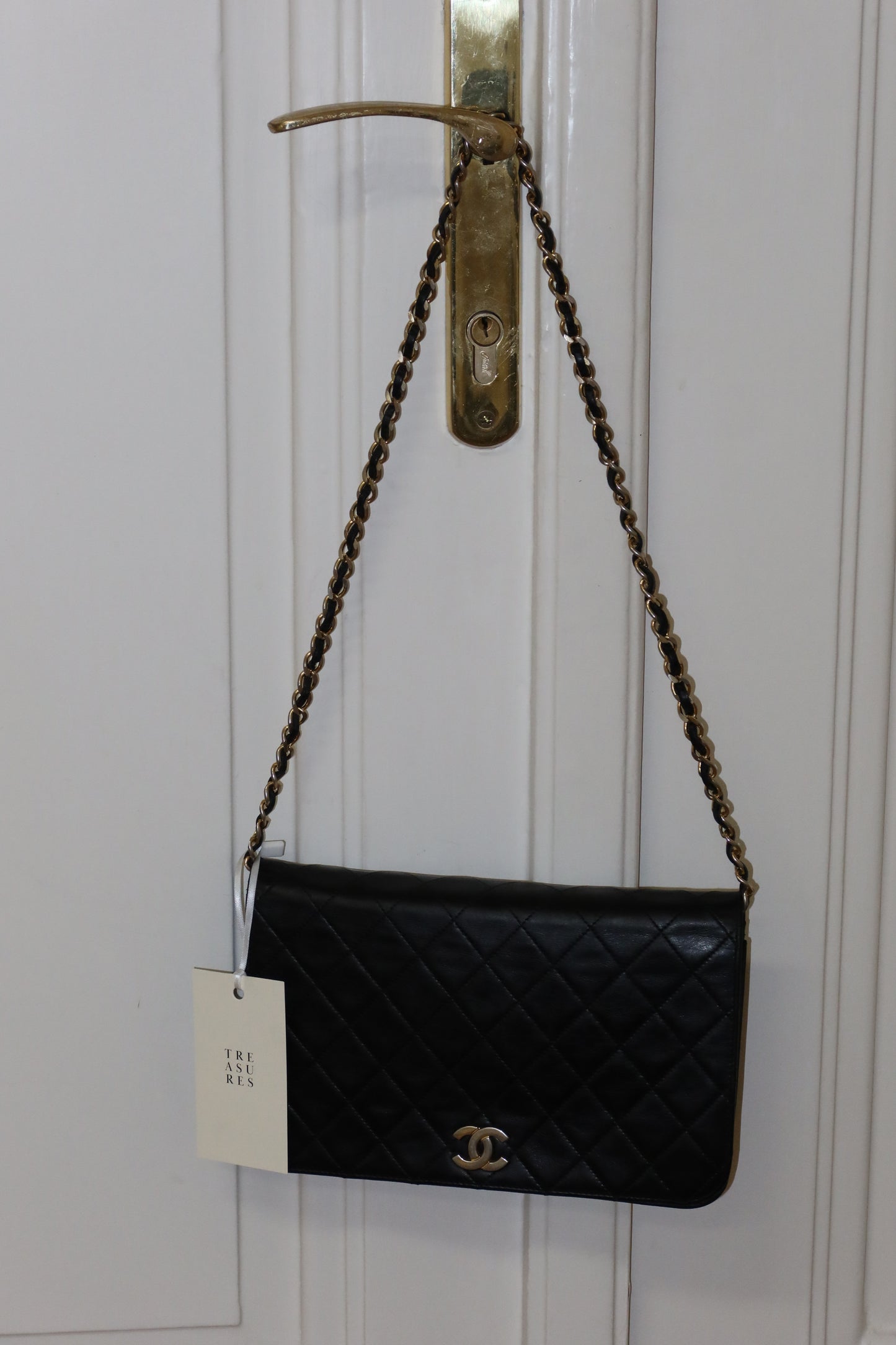CHANEL FULL FLAP LAMBSKIN BLACK