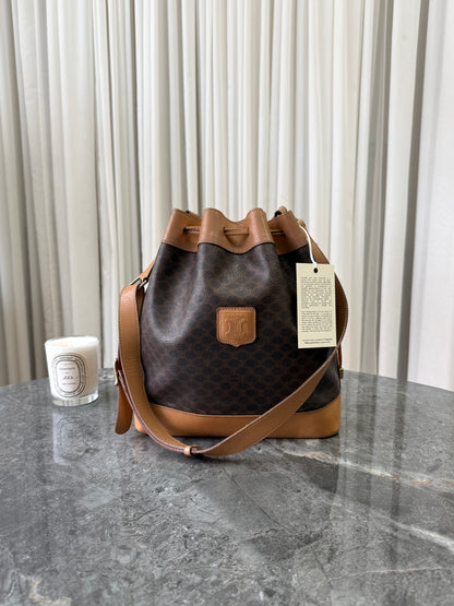 CELINE MACADAM BUCKET BAG