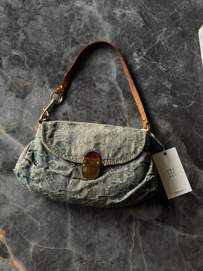 LV Monogram Denim Mini Pleaty