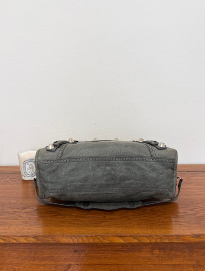 BALENCIAGA CITY BAG GREY-GREEN