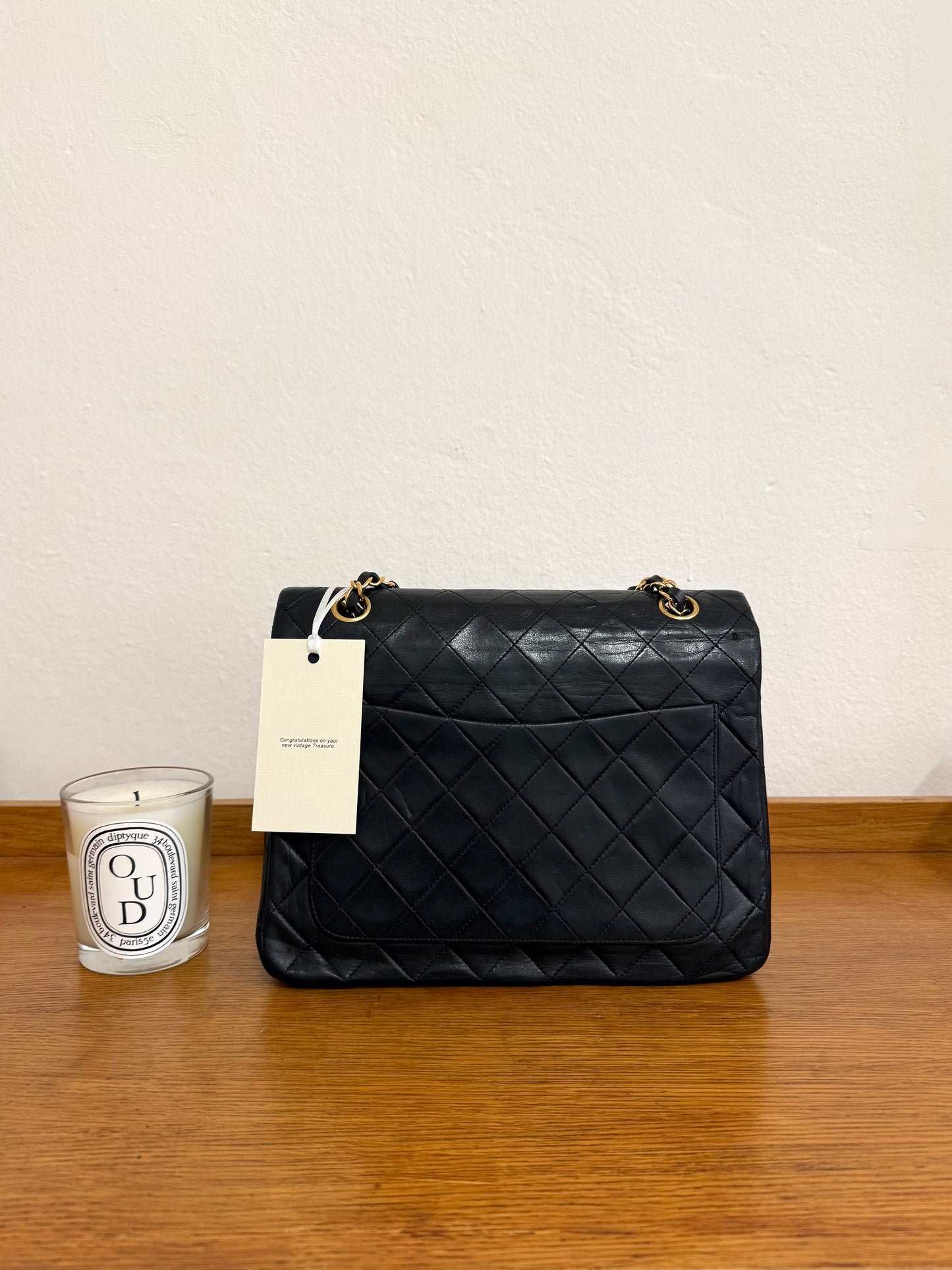 CHANEL DOUBLE FLAP BAG MEDIUM TALL 24K GOLD