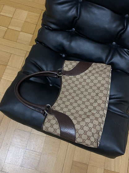 GUCCI GG SHOULDER TOTE BAG DARK BROWN