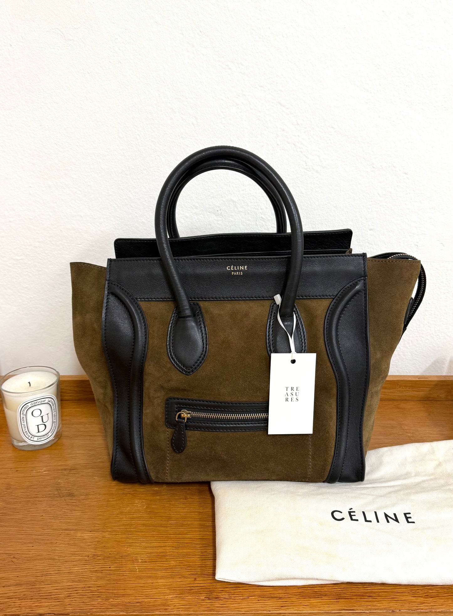 CELINE LUGGAGE BY PHOEBE PHILO SUEDE BAG