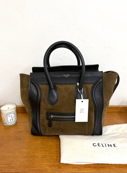 CELINE LUGGAGE BY PHOEBE PHILO SUEDE BAG