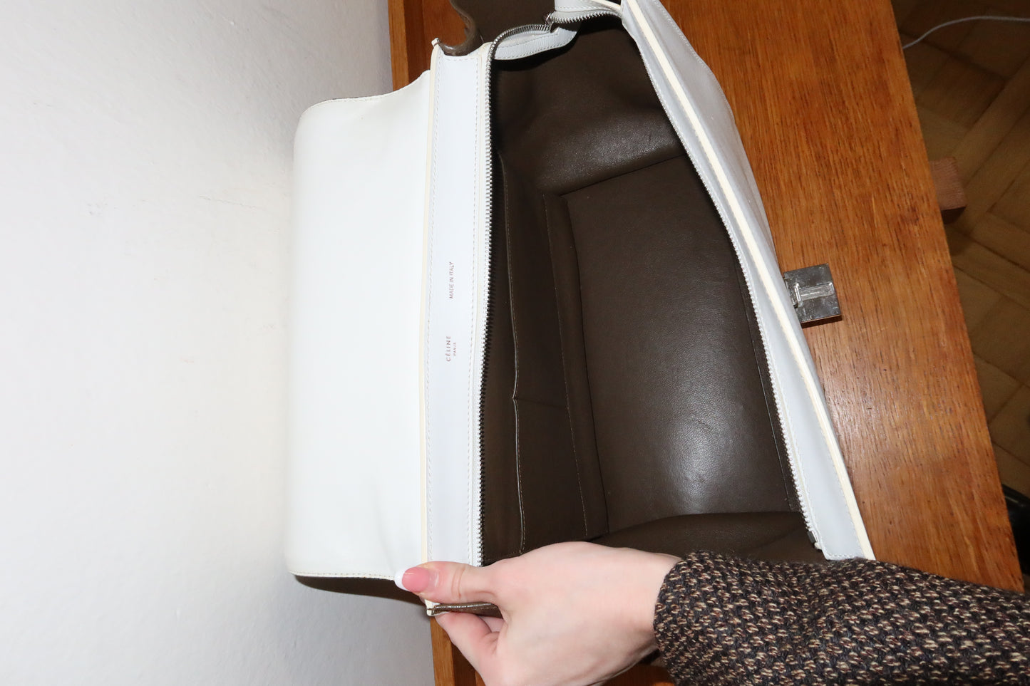 CELINE PHOEBE PHILO TRAPEZE BLACK WHITE