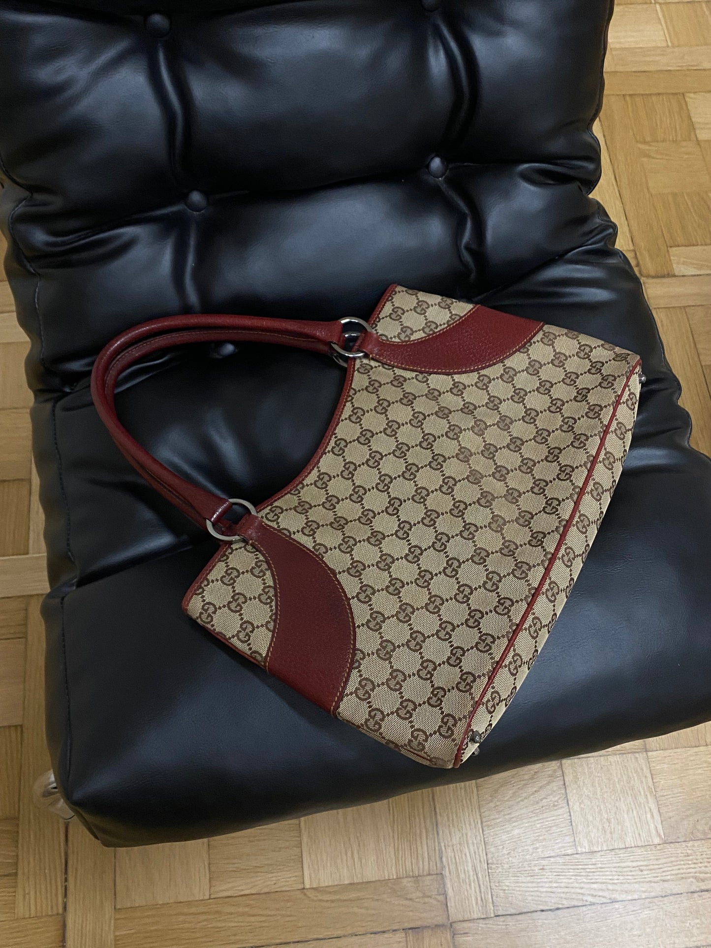 GUCCI GG SHOULDER TOTE BAG WINE