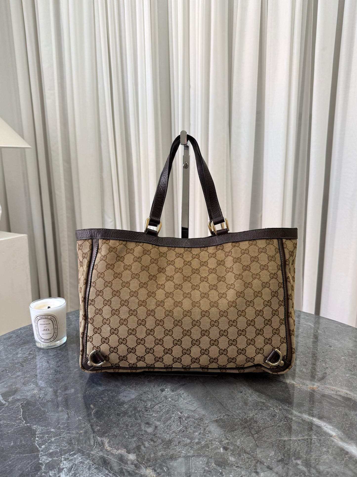 GUCCI GG MONOGRAM SHOPPER TOTE BAG