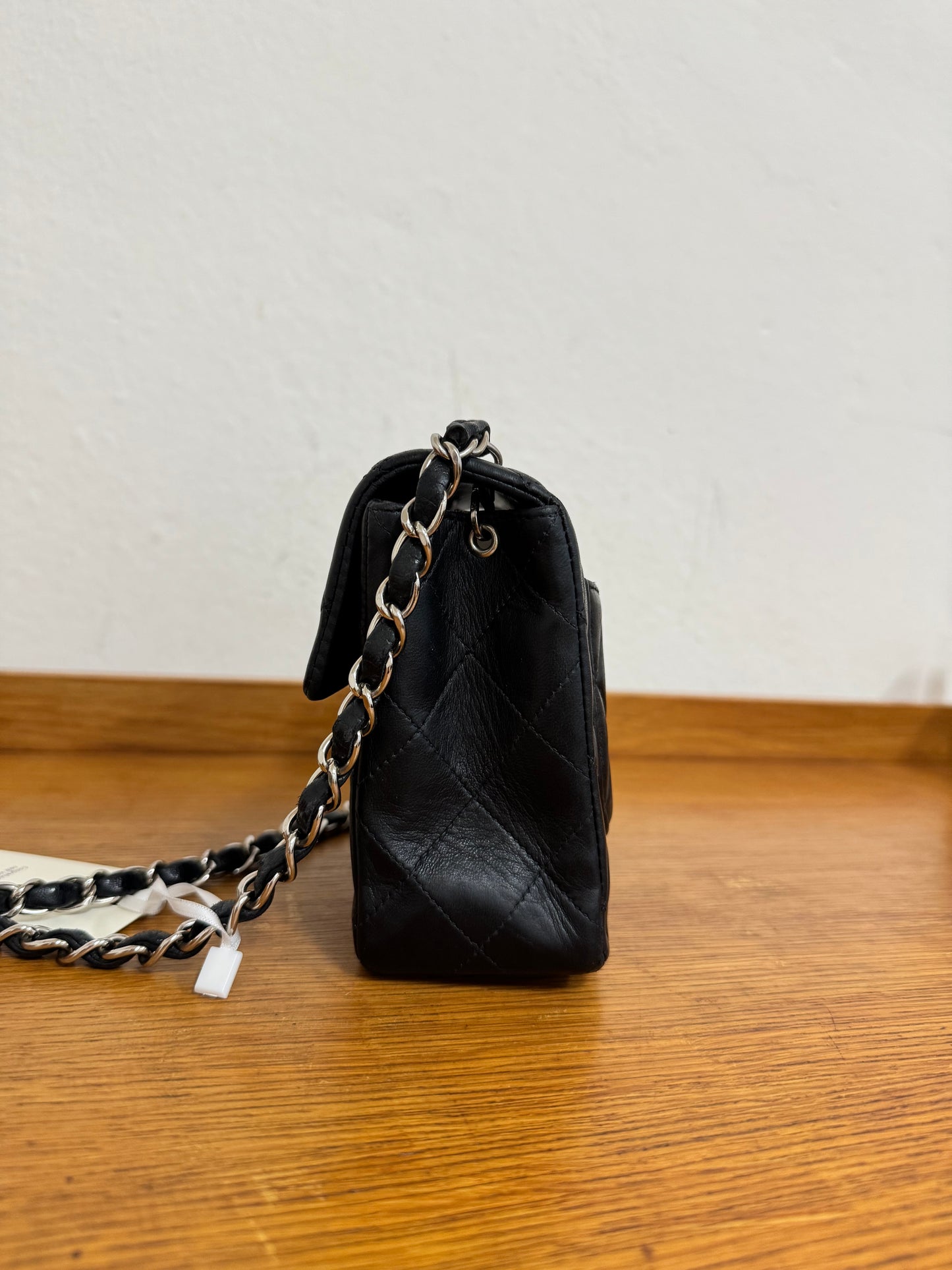 CHANEL SILVER HW RECTANGULAR FLAP BAG