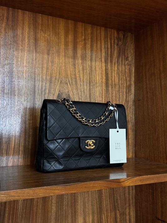 CHANEL DOUBLE FLAP BAG MEDIUM TALL 24K GOLD