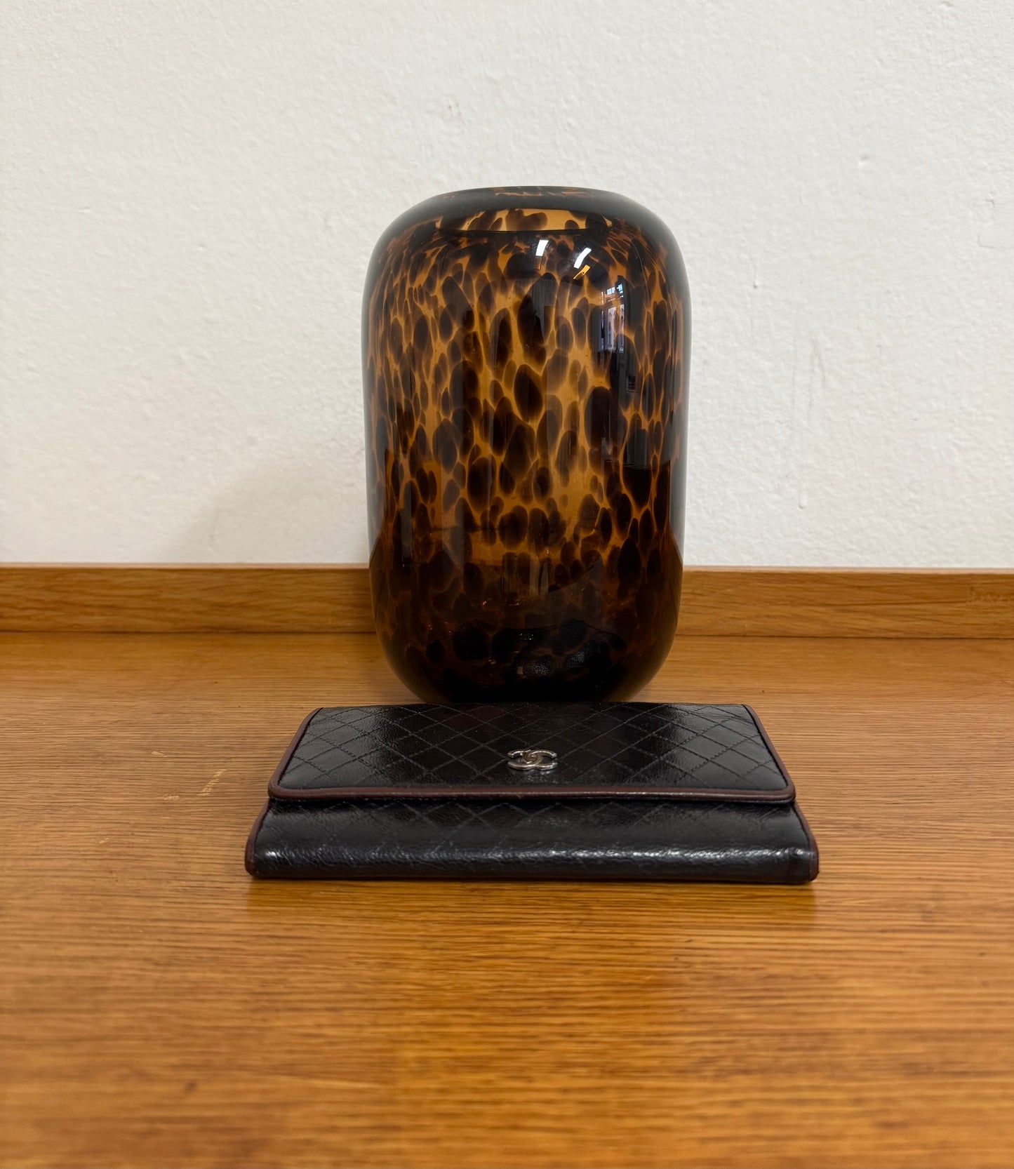 CHANEL WALLET GRAIN BURGUNDY BLACK